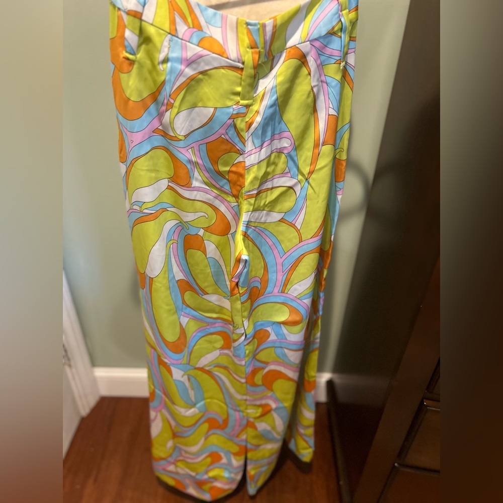 Zara Multicolor Abstract Pattern Pants - Picture 9 of 11